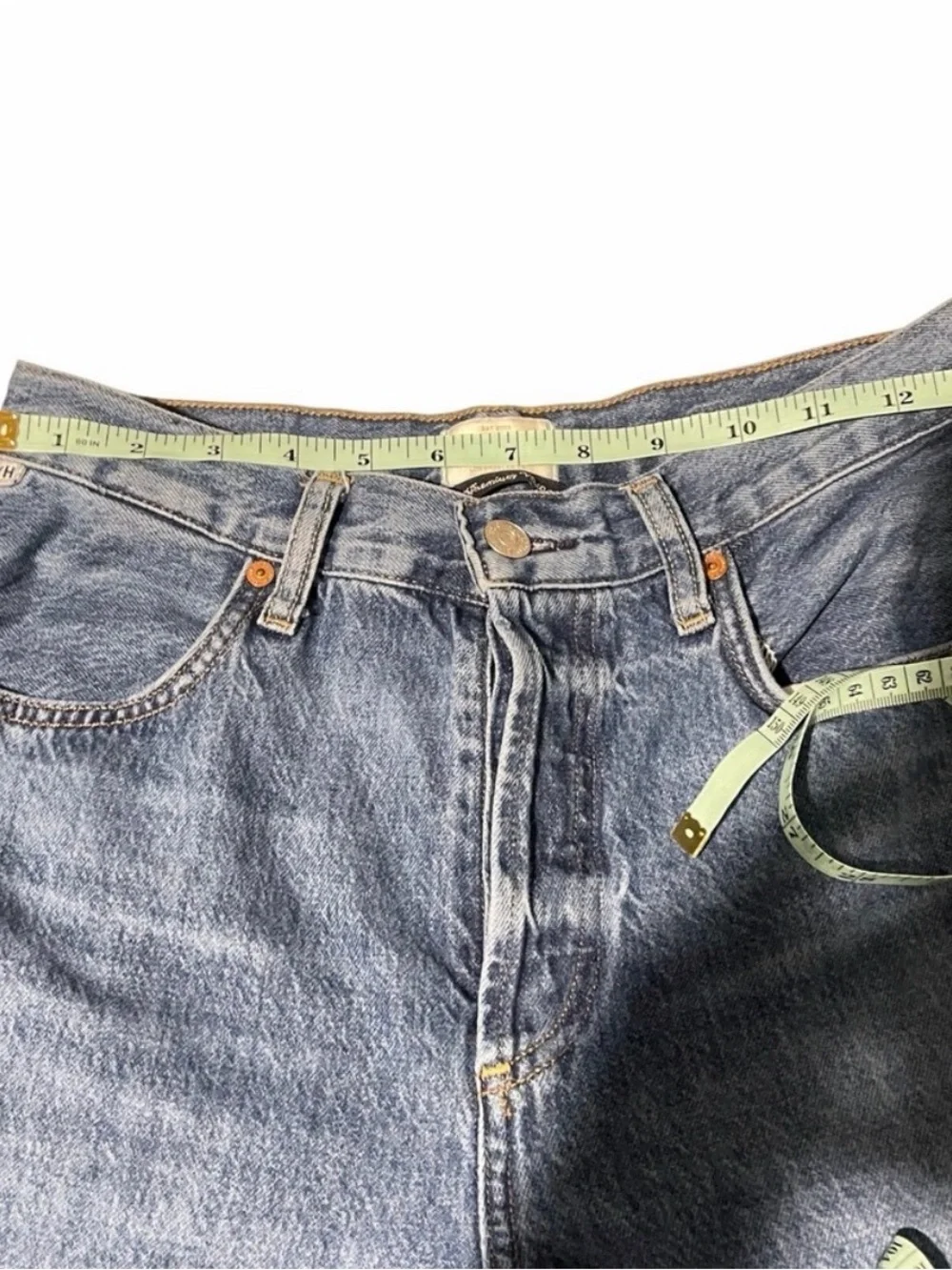 Citizens of Humanity Annina Wide Leg Cotton Denim Jeans Size 25 Blue